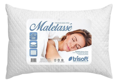 Travesseiro Trisoft Matelassê 0.50x0.70m Branco