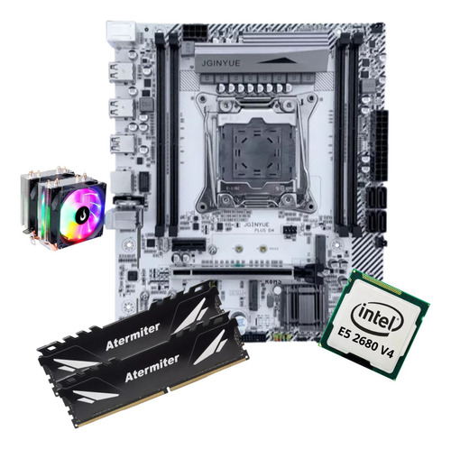 Kit Gamer Placa Mãe X99 White Intel Xeon E5 2680 V4 64gb Coo