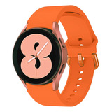 Pulseira Relogio Fecho Silicone Para Galaxy Watch 4 Tamanhos Sm- 860 Cor Laranja