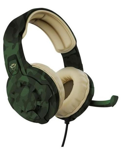 Headset Gamer Trust Gxt 411c Radius Camuflado Verde