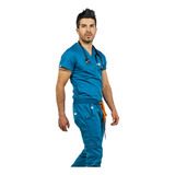 Ambo Medico Cocowear - Navy Teal Con Puño Hombre