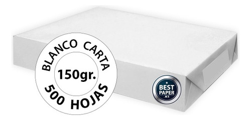 Papel Bond Blanco Carta 150 Gr - 500 Hojas