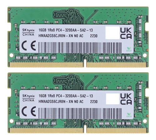 Memória Sk Hynix Notebook Ddr4 32gb(2x16) Hmaa2gs6cjr8n-xn