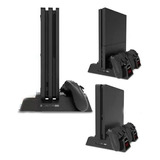 Base Vertical Cooler Carregador Suporte Ps4 Fat Slim Pro