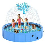 Piscina Plegable Para Perros Grande, Compatible Con Perros, 