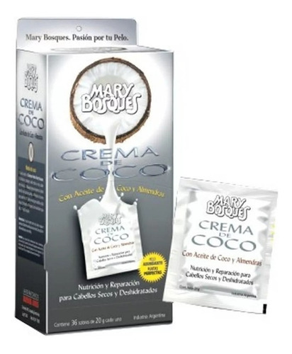 Crema Capilar Nutritiva Coco Y Almendras Mary Bosques X36