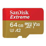 Cartão De Memória Sandisk Sdsqxa2-064g-gn6ma  Extreme Com Adaptador Sd 64gb