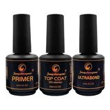 Kit Top Coat Primer Ultrabond Pretinho Poder Fengshangmei