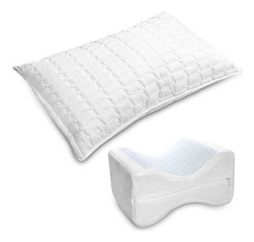 Set X2 Almohada Ultrasonido +almohada Piernas Ortopédica Gel