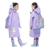 Hy Poncho Impermeable Para Niños Poncho Lluvia Reutilizable