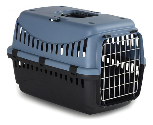 Jaula Transportadora Kennel Gipsy Eco Nº1 Perros Y Gatos Color Azul/negro