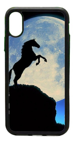 Funda Protector Para iPhone Caballo Luna Noche