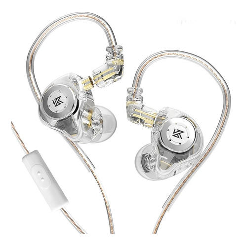 Audífonos In-ear Kz Edx Pro Con Micrófono Blanco Cristal