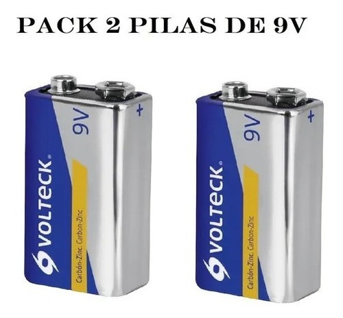 Pack 2 Pilas 9v Rectanculares O Cuadradas P Juguetes Radios