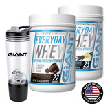 Proteina Everyday Giant  / Pack 2 Botes De 2 Lbs Y Shaker 