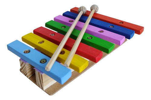 Xilofone Musical Baqueta Colorido Notas Infantil Instrumento