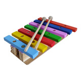 Xilofone Musical Baqueta Colorido Notas Infantil Instrumento