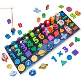 Tablero Juegos Educativos Montessori De Pesca Número Color