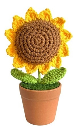 Flor Tejida, Rosa, Crochet, Flor, Girasol, Coche Nuevo