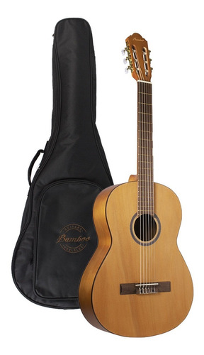 Guitarra Clasica Criolla Bamboo Gc 39 Natural Con Funda Pua