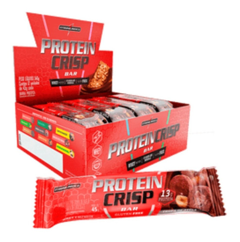 Barrinha De Proteina Crisp Bar Cx 12unid/ 45g Integralmedica