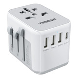 Worldwide Travel Power Adaptor,4 Usb Ports (1 Usb C)