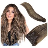 Extensiones De Cabello Humano Real Con Pinzas, Balayage, Co.