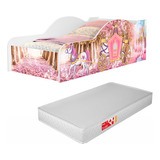 Cama Berço Princesa Mini Infantil Castelo Meninas C/ Colchão