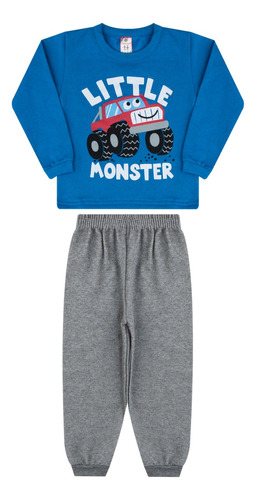 Conjunto Infantil Masculino Moletom Moda Inverno Roupa Frio