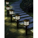 Pack X8 Luz Estacas Solar Exterior Jardin Iluminacion