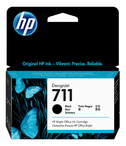 Cartucho De Tinta Hp 711 Para Impresora Original 900p Negro