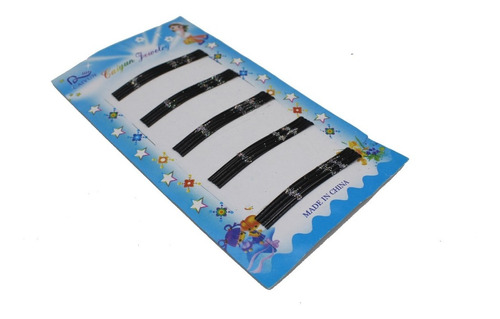 12 Display Pinches Negros Largos 8cms (12set X 20pcs) 240pcs