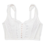 Corset Encaje Blanco Dream Angels Sdd M  L Victoria's Secret