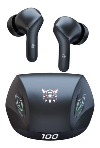 Audífonos In-ear Gamer Inalámbricos Onikuma T33 Negro Con Luz Led