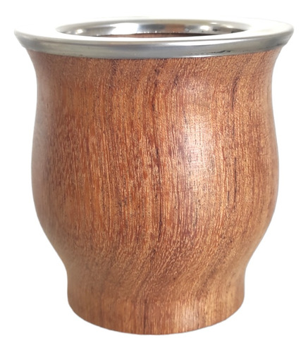 Mate De Madera Algarrobo Virola De Acero