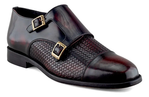 Zapato Monkstrap De Piel Para Hombre Con Doble Hebilla | Meses sin interés
