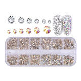 Cristales De Uñas Deco Art Rhinestones 12 Grid Diamond