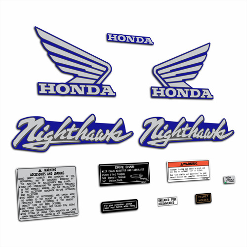 Calcos Honda Nighthawk Cb 250 Mas Advertencias