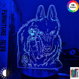 Luz Led Anime Princesa Mononoke Para Niños Dormitorio Decora