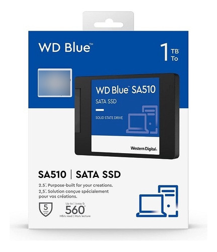 Disco Western Blue De Estado Solido Ssd 1tb 2.5   Sa510 Sata