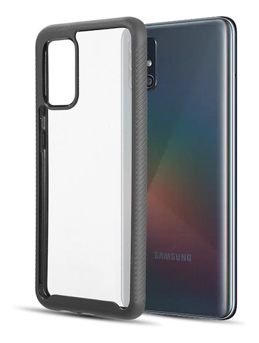 Funda Dw Fusion Para Samsung A51 Transparente Borde Negro