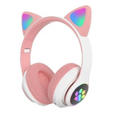 Audífonos Rgb Para Oreja De Gato Bluetooth 5.0 Bass Noise