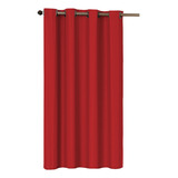 Cortina Blackout 1,40 X 1,60 Corta Luz 100% Blecaute Veda Lu Cor Vermelho