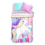 Sábanas Y Acolchado Unicornio ® Set Infantil Unicorn Piñata