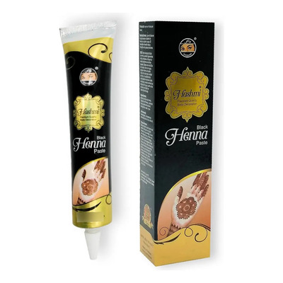 Henna Natural Para Tatuajes Temporales Hashmi 1 Tubito Color Negro | Meses sin interés