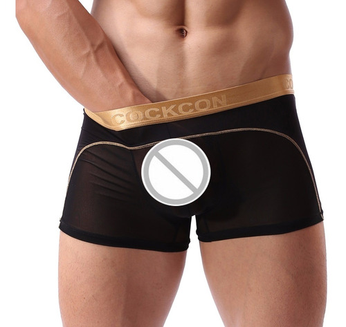 Ropa Interior Hombre Boxer Transparente Dorado