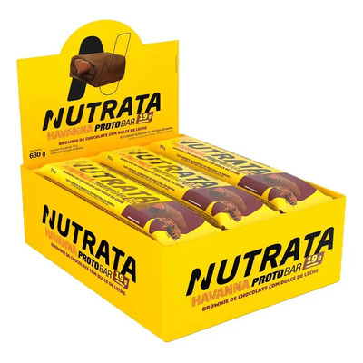 Suplemento Alimentar Proto Bar Havanna 70g display com 9 barras Brownie de Chocolate com Doce de Leite Nutrata | Frete grátis