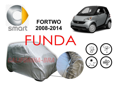 Funda Cubierta Lona Cubre Smart Fortwo 2008 Al 2014