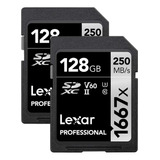 Memoria Lexar 128gb 1667x Sdhc Paquete De 2 Piezas