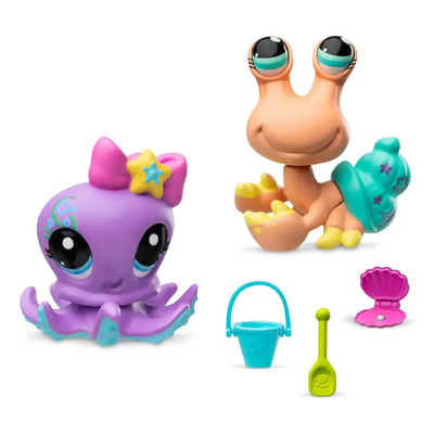 Littlest Pet Shop 2 Pack S3 Tesoro #154 Octopus & #155 Crab | MercadoLibre